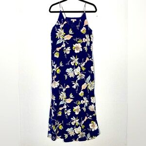 Elaine Rose Floral Navy Maxi Dress size 4